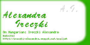 alexandra ireczki business card